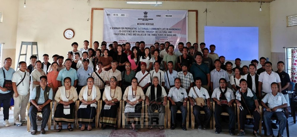 Seminar focusing on the preservation of Kuki tribal heritage and its role in promoting sustainable living was held at the conference hall of KCC N/S, Molvom Village under Medziphema Sub-division on October 4. (DIPR Photo)